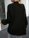 Dames gebreid vest met zakken - lange mouwen en casual los model - Bakkermode.nl