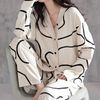 2-delige luxe pyjama set in wit voor dames - gezellige loungewear