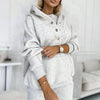 Dames loungewear set - gezellige hoodie en leggings van zachte stof voor relaxed thuisgebruik