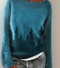 Scandinavische bos trui - warme Noorse dames pullover - Bakkermode.nl