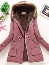 Dames winterjacket met capuchon - warme gewatteerde jas voor vrouwen