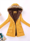 Dames winterjacket met capuchon - warme gewatteerde jas voor vrouwen