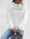 Oversized sweater - dames 'shine your light' casual sweatshirt