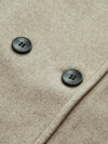 Oversized button-down jas dames - korte beige jas met moderne pasvorm - Bakkermode.nl