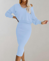 2-delige gebreide set - V-hals top en midi-rok voor dames - Bakkermode.nl