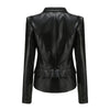 Leren bikerjack - stijlvolle damesjas met getailleerd design - Bakkermode.nl