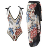 2-delig bloemen badpakken set - elegante stijl met bijpassende cover-up