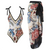 2-delig bloemen badpakken set - elegante stijl met bijpassende cover-up
