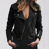 Dames leren bikerjack - trendy fitted groene jas