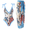 2-delig bloemen badpakken set - elegante stijl met bijpassende cover-up
