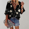 Bloemen blouse met knopen - elegante dames top voor casual gelegenheid