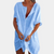 Linnen zomer blouse - losvallende dames strandcover-up