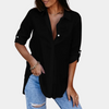 Dames blouse met lange mouwen - klassieke button-up shirt voor vrouwen