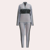 2-delige grijze trainingsoutfit - trendy dames loungewear set