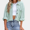 Dames casual jack - gezellige wafelbrei stijl voor luchtige laagjes
