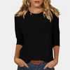 Dames t-shirt met 3/4 mouwen - casual en trendy top voor dagelijks gebruik