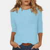 Dames t-shirt met 3/4 mouwen - casual en trendy top voor dagelijks gebruik