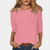Dames t-shirt met 3/4 mouwen - casual en trendy top voor dagelijks gebruik
