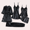 Satijnen kamerjas - elegante dames loungewear met kanten details