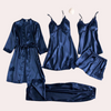 Satijnen kamerjas - elegante dames loungewear met kanten details