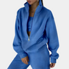 Half zip sweatshirt - gezellige vrouwen loungewear set