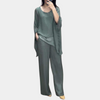 2-delige elegante damesoutfit - stijlvolle top en wijde broek