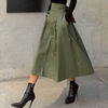 A-lijn midi rok - elegante hoge taille damesrok