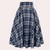 Gevlochten midi-rok - hoge taille dames ruitjesrok