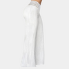 Vrouwenbroek elegante hoge taille witte gestructureerde wijde pijpen - zomerse casual outfit