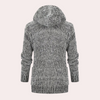 Garen gebreide hoodie cardigan - fashionable lange dames knitwear
