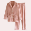 2-delige luxe winterpyjama set - zachte fleece dames loungewear