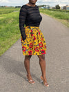Bloemenpatroon rok - gele en rode damesrok