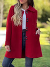 Dames wollenblend jas - verfijnde lange knopen outerwear