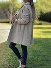 Dames wollenblend jas - verfijnde lange knopen outerwear