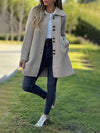 Dames wollenblend jas - verfijnde lange knopen outerwear