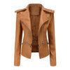 Leren bikerjack - stijlvolle damesjas met getailleerd design - Bakkermode.nl