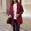 Dames zwarte overjas - elegante warme damesjas
