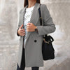Dames zwarte overjas - elegante warme damesjas