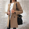 Dames zwarte overjas - elegante warme damesjas