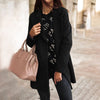 Dames zwarte overjas - elegante warme damesjas