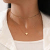 Gouden hart hanger ketting - elegante gelaagde damesjuwelen