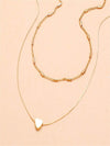 Gouden hart hanger ketting - elegante gelaagde damesjuwelen
