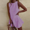 Dames casual jurk - lichtgewicht zomeroutfit met elegante mouwloze stijl en geschulpte zoom voor de warme dagen