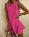 Dames casual jurk - lichtgewicht zomeroutfit met elegante mouwloze stijl en geschulpte zoom voor de warme dagen