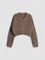 Cropped gebreide pullover - stijlvolle dames v-hals sweater