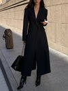 Lang op maat gemaakte jas - elegante dames blazer jurk