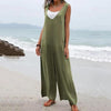 Dames casual jumpsuit met relaxte pasvorm en zakken - veelzijdig mouwloos ontwerp voor elke dag