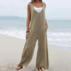 Dames casual jumpsuit met relaxte pasvorm en zakken - veelzijdig mouwloos ontwerp voor elke dag