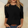 Dames casual t-shirt zachte jersey blouse voor dagelijks gebruik - lange mouwen, relaxed fit