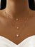 3-delige kettingset met kristalbedels - elegante gouden dames sieraden